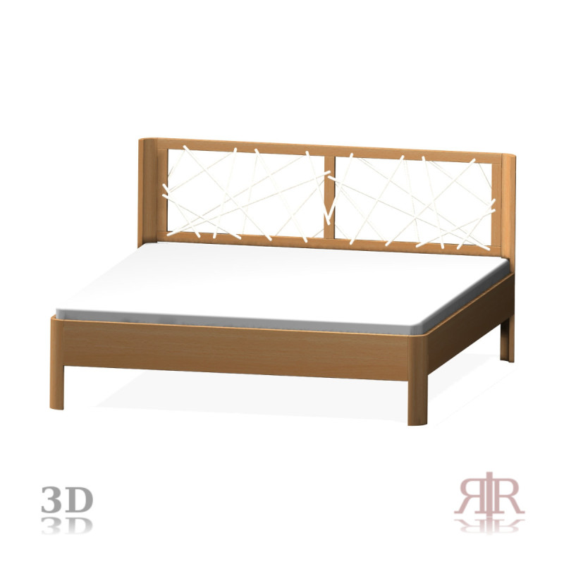 Masívna buková manželská posteľ 180x200cm 2-2022-01