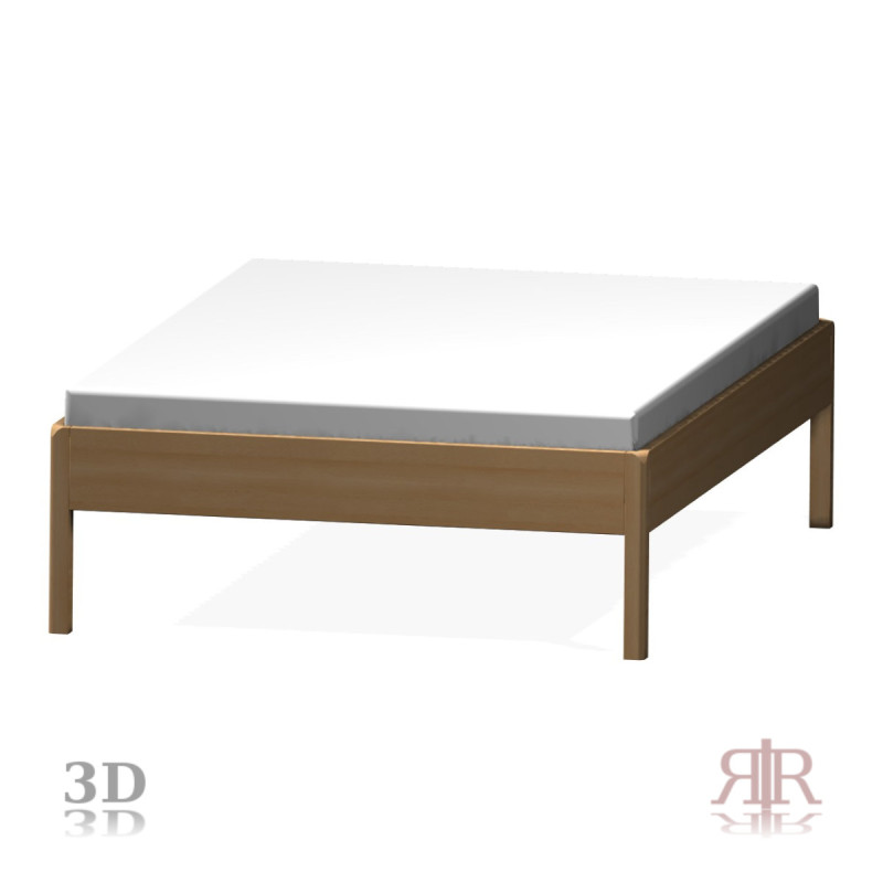 Rozmerovo úsporná dvojposteľ bez čela 2-2018-08