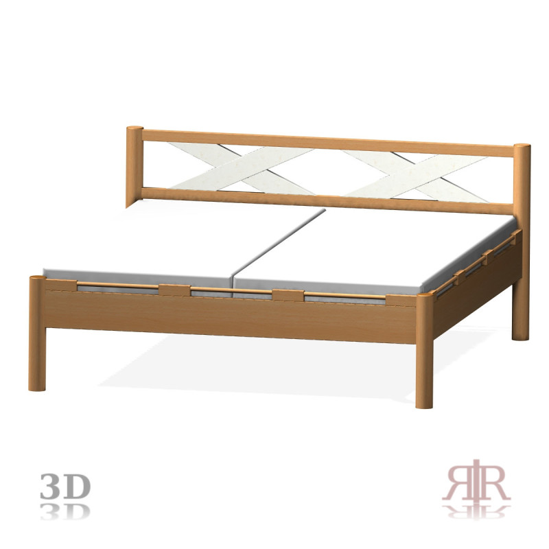 Masívna buková manželská posteľ 180x200cm 2-2019-04 HPL Masívna buková manželská posteľ 180x200cm 2-2019-04 HPL