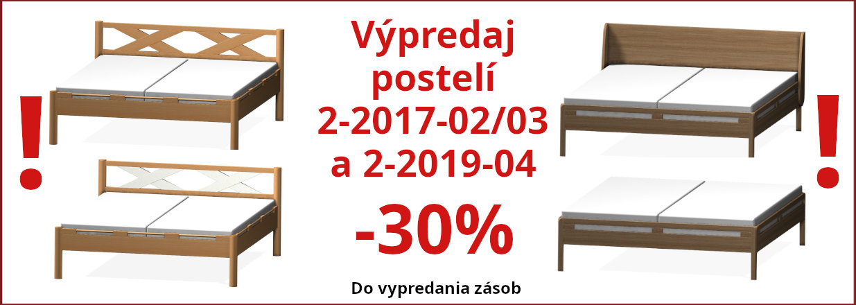 Akcia na vybrané postele