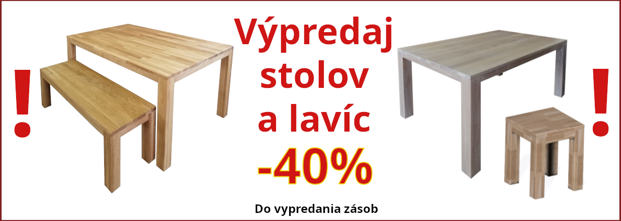 Akcia na stoly a lavice